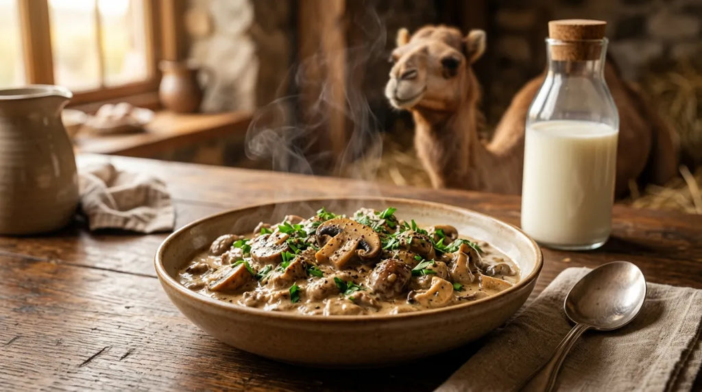 Camel Milks Recipes: Creamy Mushroom Stroganoff