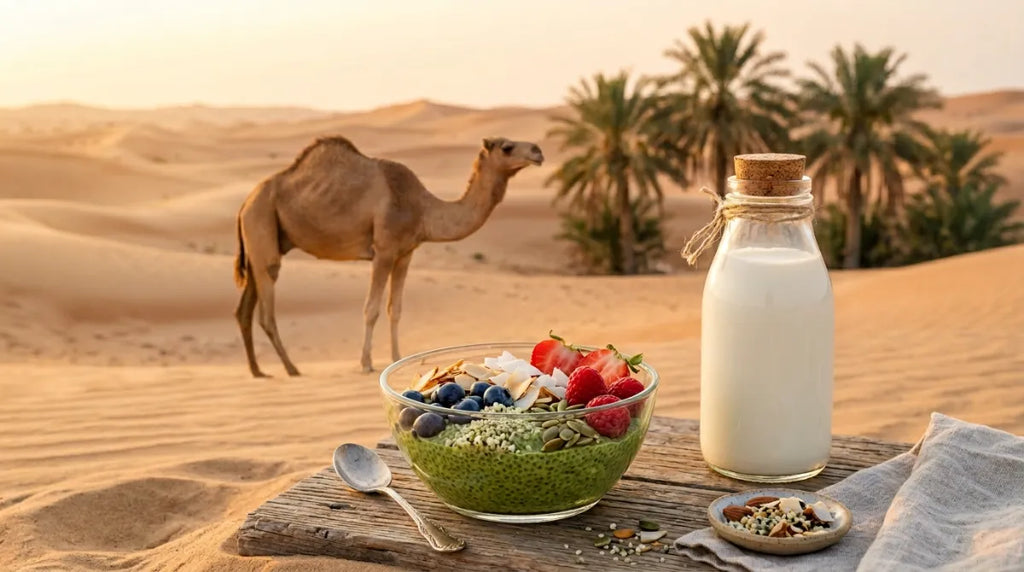 Camel Milk Recipes: Matcha Chia Pudding