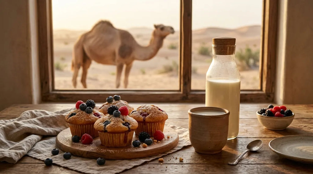 Camel Milk Recipes: Mixed Berry Muffins