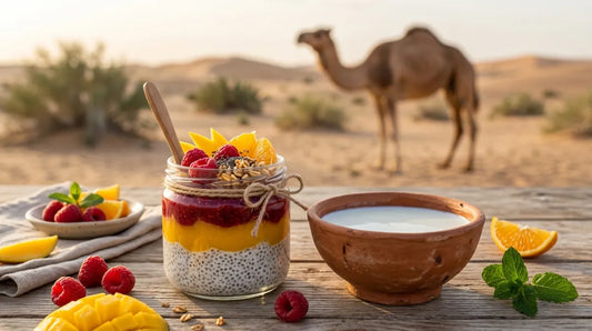 Camel Milk Recipes: Raspberry, Blood Orange & Mango Chia Cream